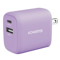 Liquipel Powertek Pastel Camo Dual USB-A / USB-C Wall Charger - Purple