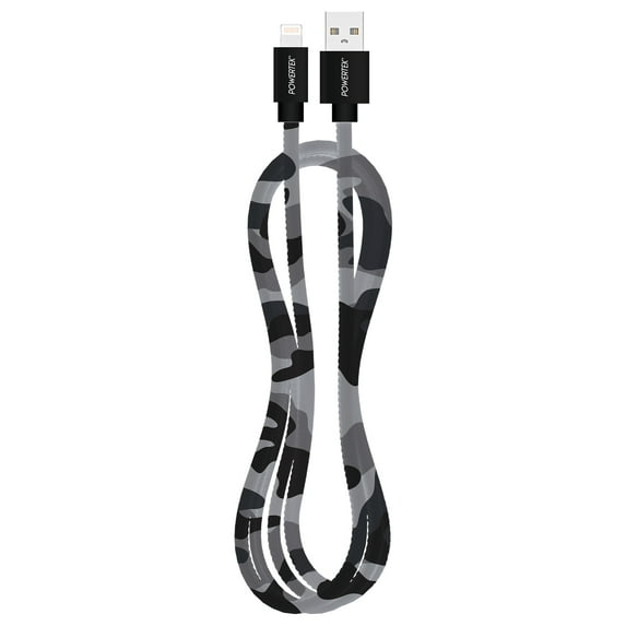 Liquipel Powertek Pastel Camo USB-A to Lightning - Black