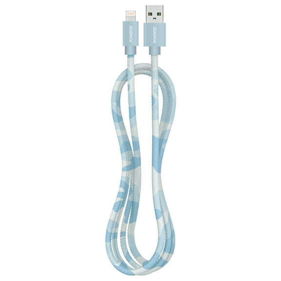 Liquipel Powertek Pastel Camo USB-A to Lightning - Blue