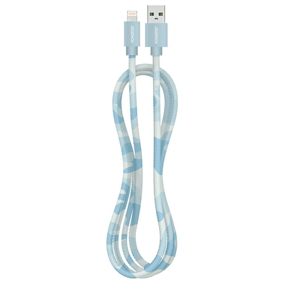 Liquipel Powertek Pastel Camo USB-A to Lightning - Blue