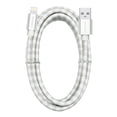 thumbnail image 1 of Liquipel Powertek Pastel Plaid USB-A to Lightning - White, 1 of 7