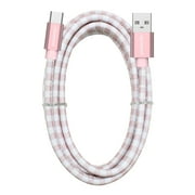 Liquipel Powertek Pastel Plaid USB-A to USB-C - Pink