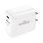 Liquipel Powertek Pastel Type-C Fast Charging Wall Charger 20W PD USB-C with Foldable Plug, for iPhone, iPad, iWatch, Galaxy, Tablet