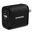 thumbnail image 1 of Liquipel Powertek Pastel Velvet 20W Combo Wall Charger - Black, 1 of 7
