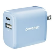 Liquipel Powertek Pastel Velvet 20W Combo Wall Charger - Blue
