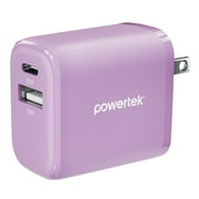 Liquipel Powertek Pastel Velvet 20W Combo Wall Charger - Purple