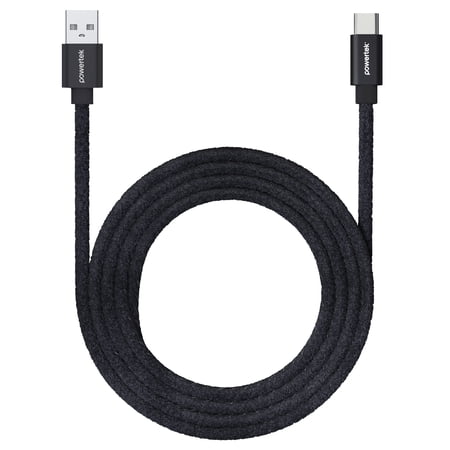 Liquipel Powertek Pastel Velvet USB-A to USB-C - Black