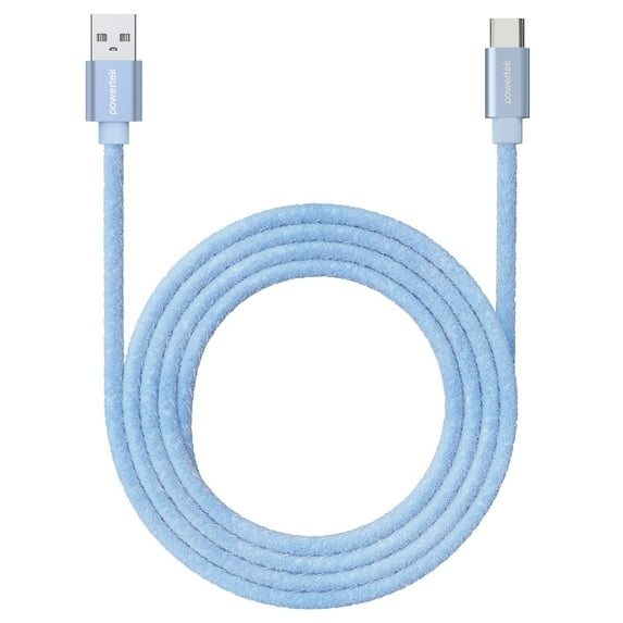 Liquipel Powertek Pastel Velvet USB-A to USB-C - Blue
