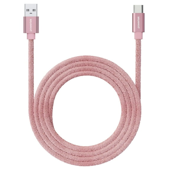 Liquipel Powertek Pastel Velvet USB-A to USB-C - Pink