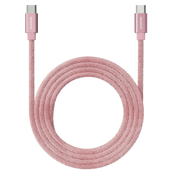 Liquipel Powertek Pastel Velvet USB-C to USB-C - Pink