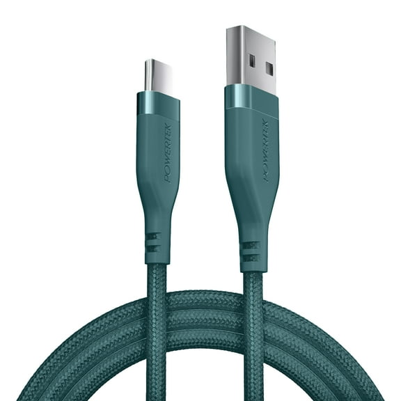 Liquipel Powertek Premium Braided USB-A to USB-C Cable - Blue