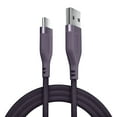 thumbnail image 1 of Liquipel Powertek Premium Braided USB-A to USB-C Cable - Purple, 1 of 5