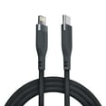 thumbnail image 1 of Liquipel Powertek Premium Braided USB-C to Lightning Cable - Black, 1 of 5