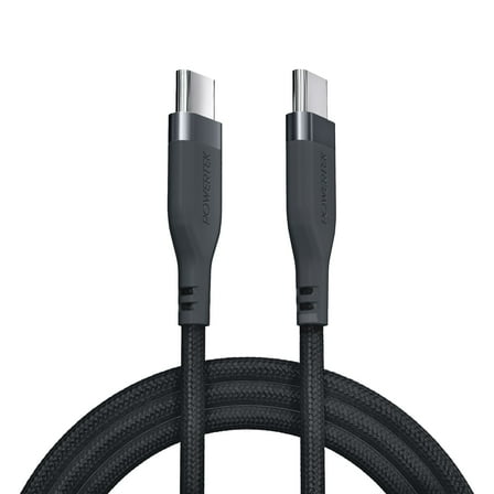 Liquipel Powertek Premium Braided USB-C to USB-C Cable - Black