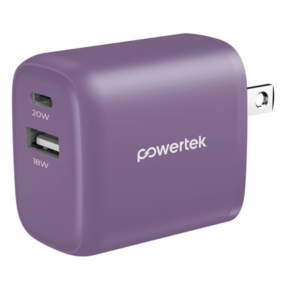 Liquipel Powertek Retro 20W Combo Wall Charger - Purple