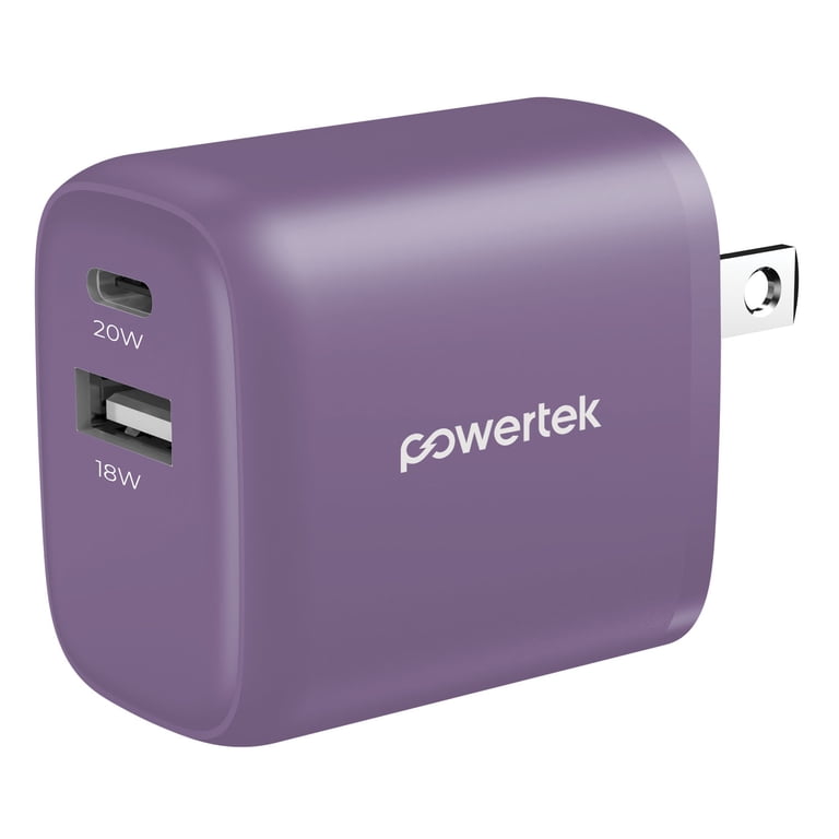 【OUTLET】SOLID MINIFAT 5.2 BlueかPurple Liquipel Powertek Retro 20W Combo Wall Charger - Purple - Walmart.com
