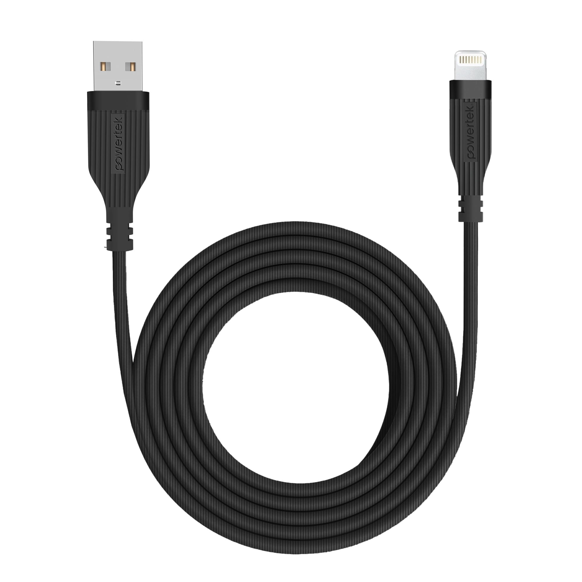 Liquipel Powertek Retro USB-A to Lightning - Black