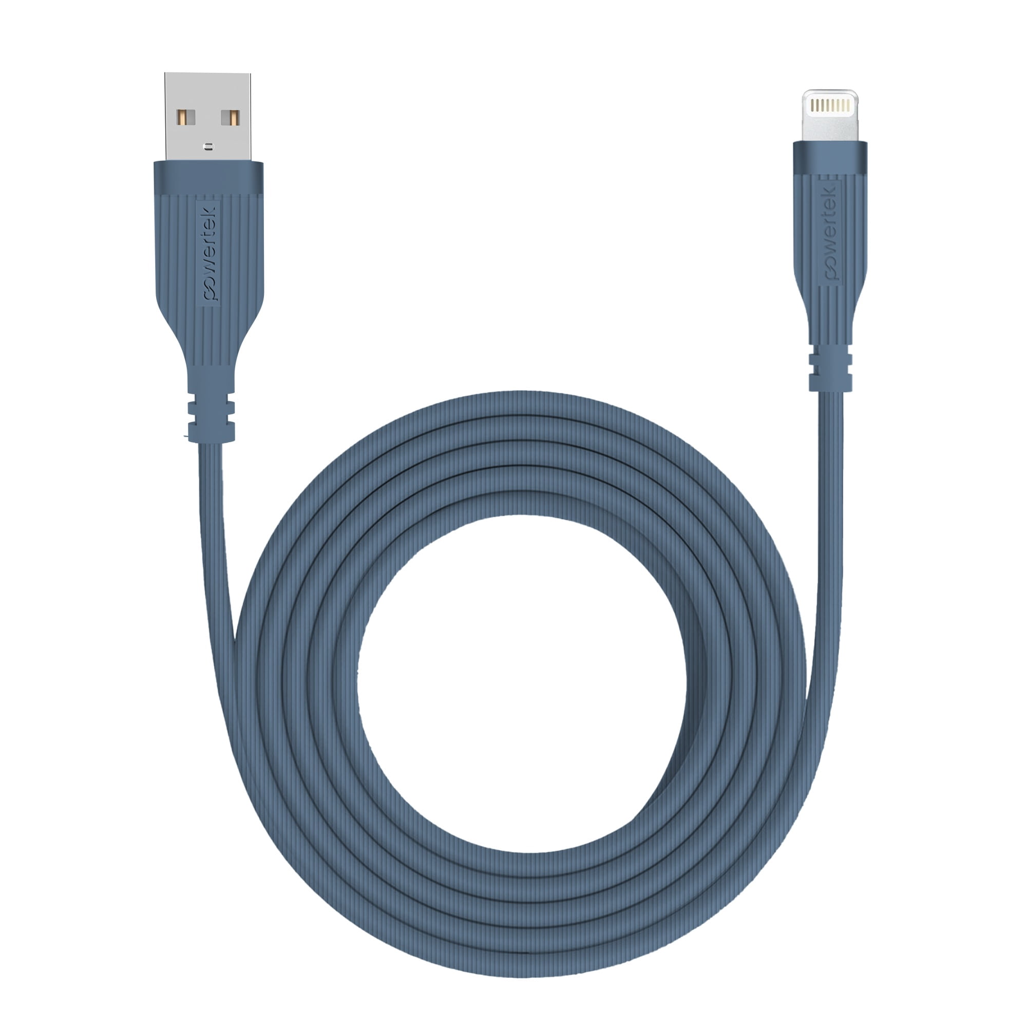 Liquipel Powertek Retro USB-A to Lightning - Blue