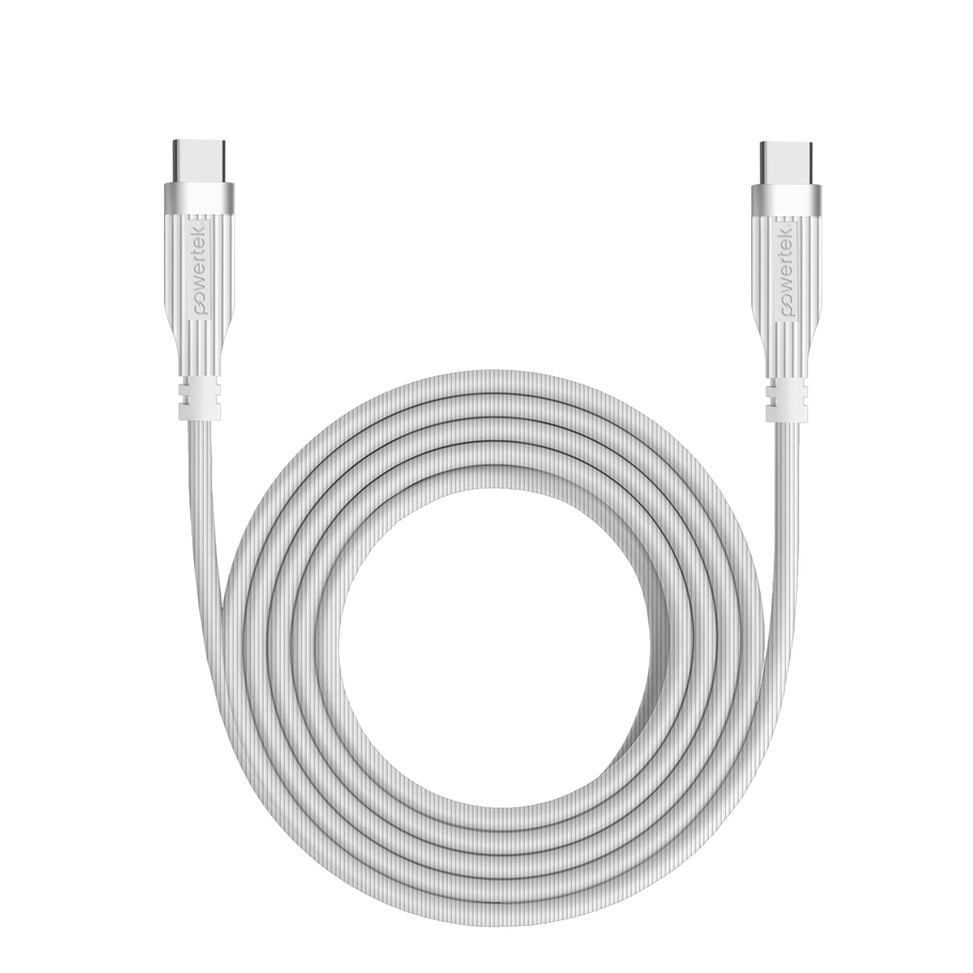 Liquipel Powertek Retro USB-C to USB-C - White