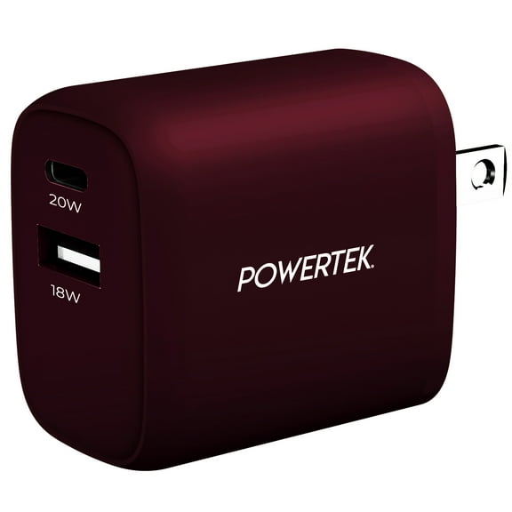 Liquipel Powertek Silk 20W Combo Wall Charger - Maroon