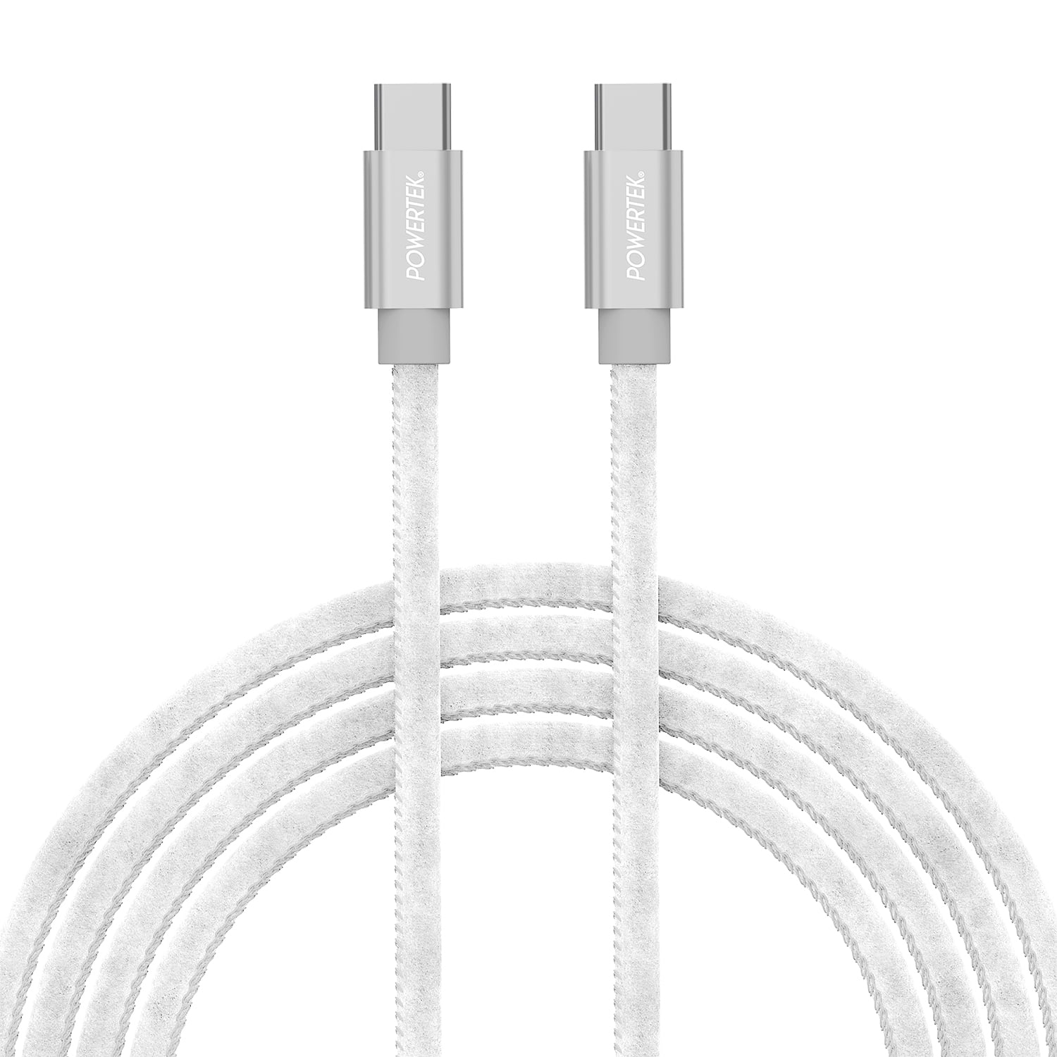 Liquipel Powertek Silk USB-C to USB-C - White