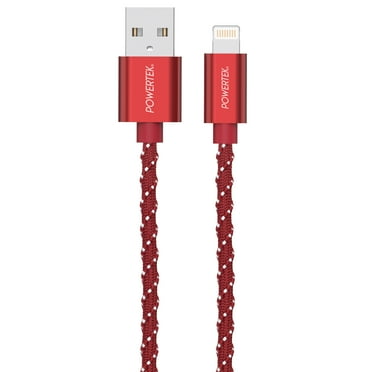 Liquipel Powertek Twizzler USB-A to Lightning - Red