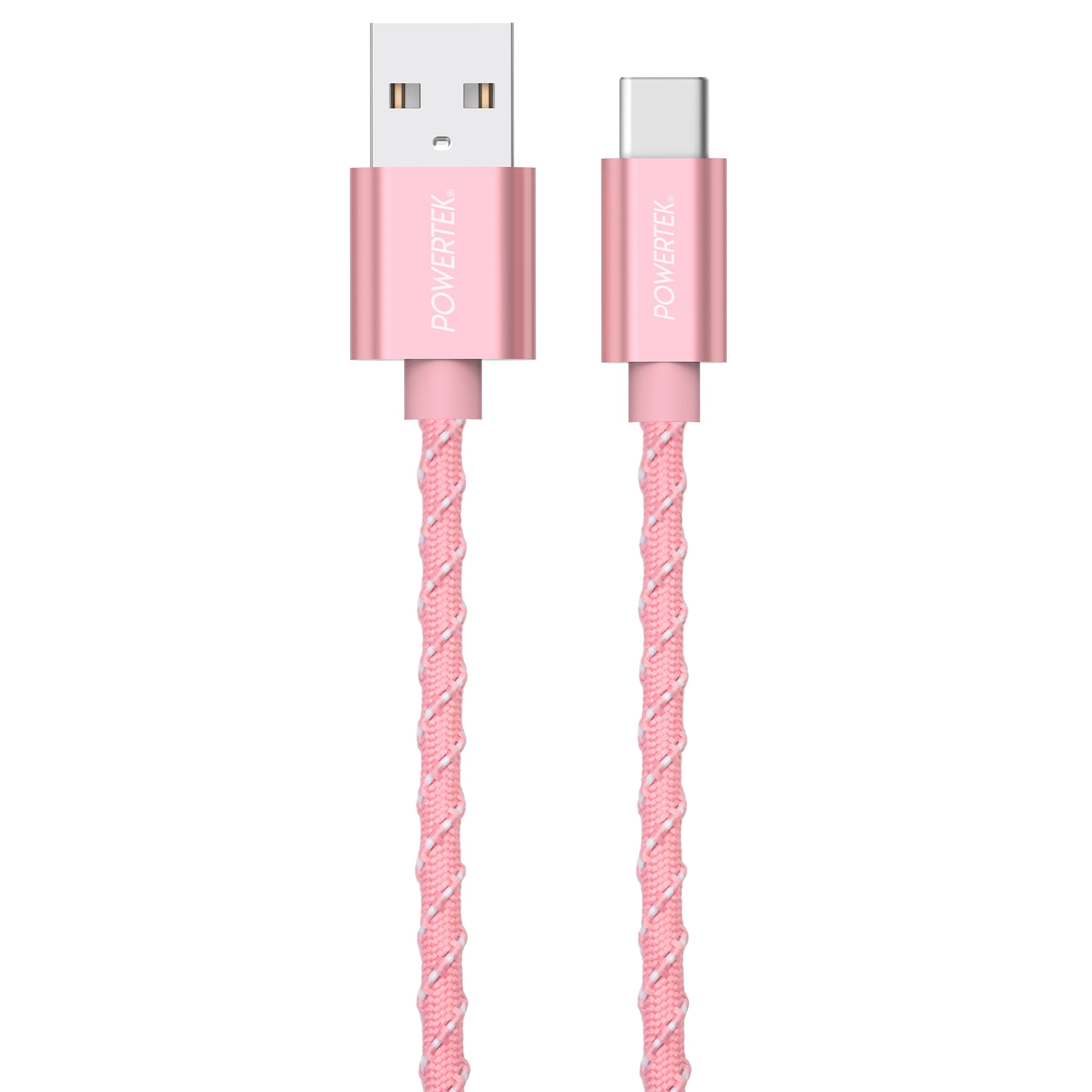 Liquipel Powertek Twizzler USB-A to USB-C - Pink