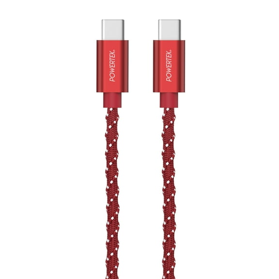 Liquipel Powertek Twizzler USB-C to USB-C - Red
