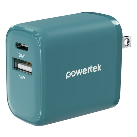 Liquipel Powertek Two Tone 20W Combo Wall Charger - Green