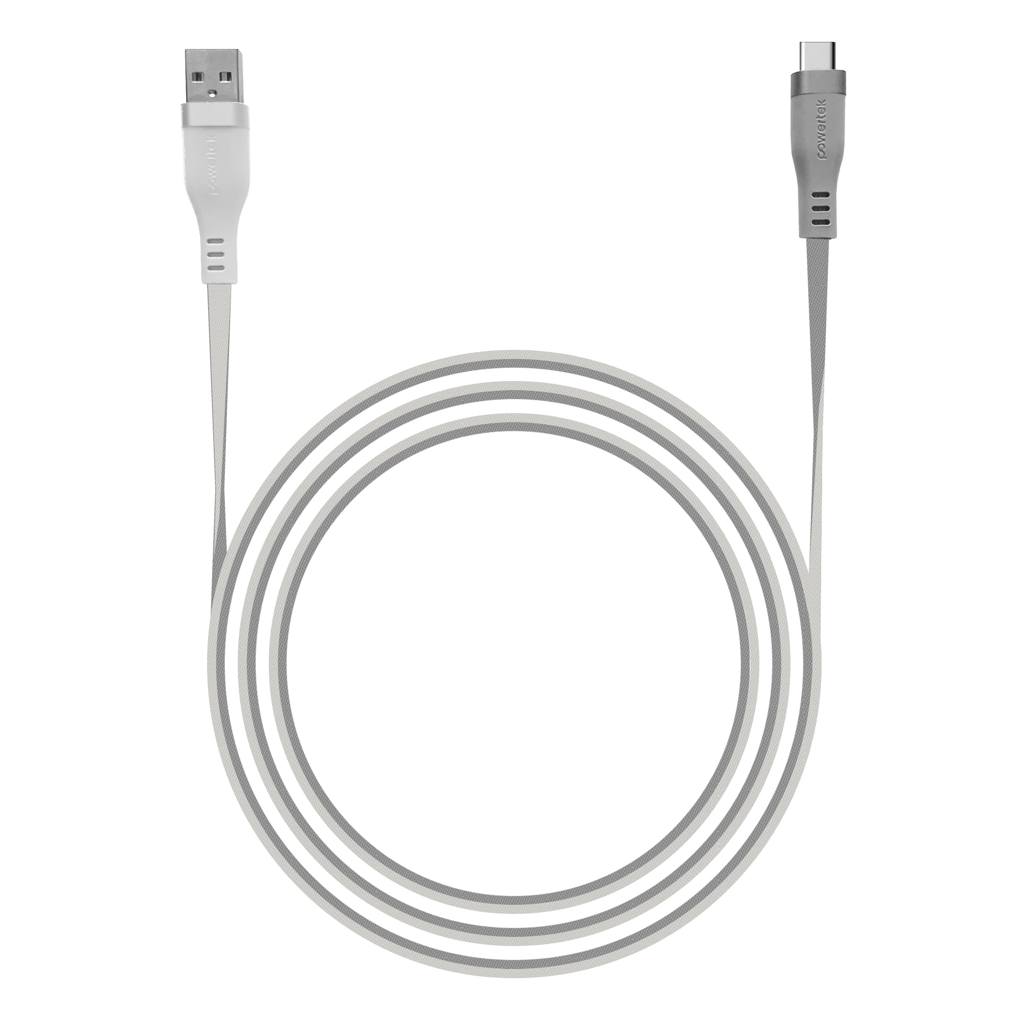 Liquipel Powertek Two Tone USB-A to USB-C - White