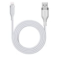 thumbnail image 1 of Powertek USB-A to Lightning Carbon Design Cable - White, 1 of 6