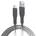 thumbnail image 1 of Powertek MFi USB-A to Lightning Two-Tone Pastel Fast Charge Cable, 6 ft, Grey, 1 of 8