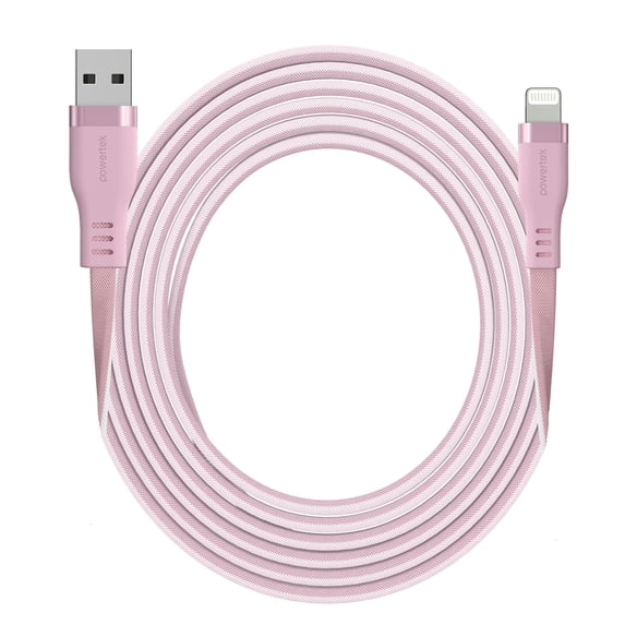 Powertek USB-A to Lightning Two-Tone Pastel Cable - Pink