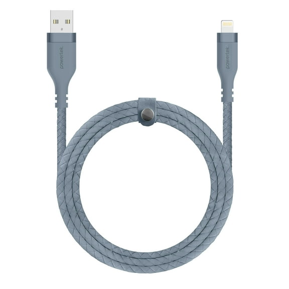 Liquipel Powertek USB-A to Lightning Woven Cable - Blue