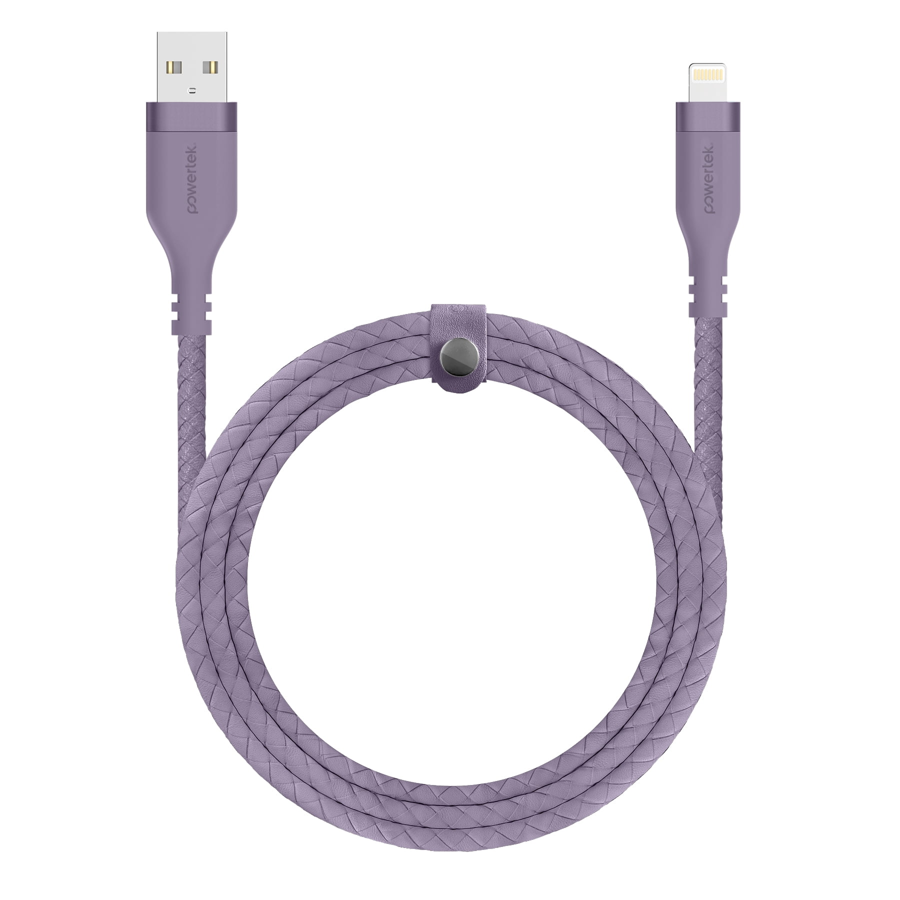 Liquipel Powertek USB-A to Lightning Woven Cable - Purple