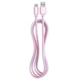 thumbnail image 1 of Powertek USB-A to USB-C Metallic Shine Pastel Cable - Pink, 1 of 6