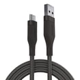 thumbnail image 1 of Powertek USB-A to USB-C (Type-C) Charging Cable, Carbon Design Texture, 6 ft, Grey, 1 of 7