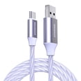thumbnail image 1 of Powertek Light-Up USB-A to USB-C Charging Cable, 5 ft, White, 1 of 7