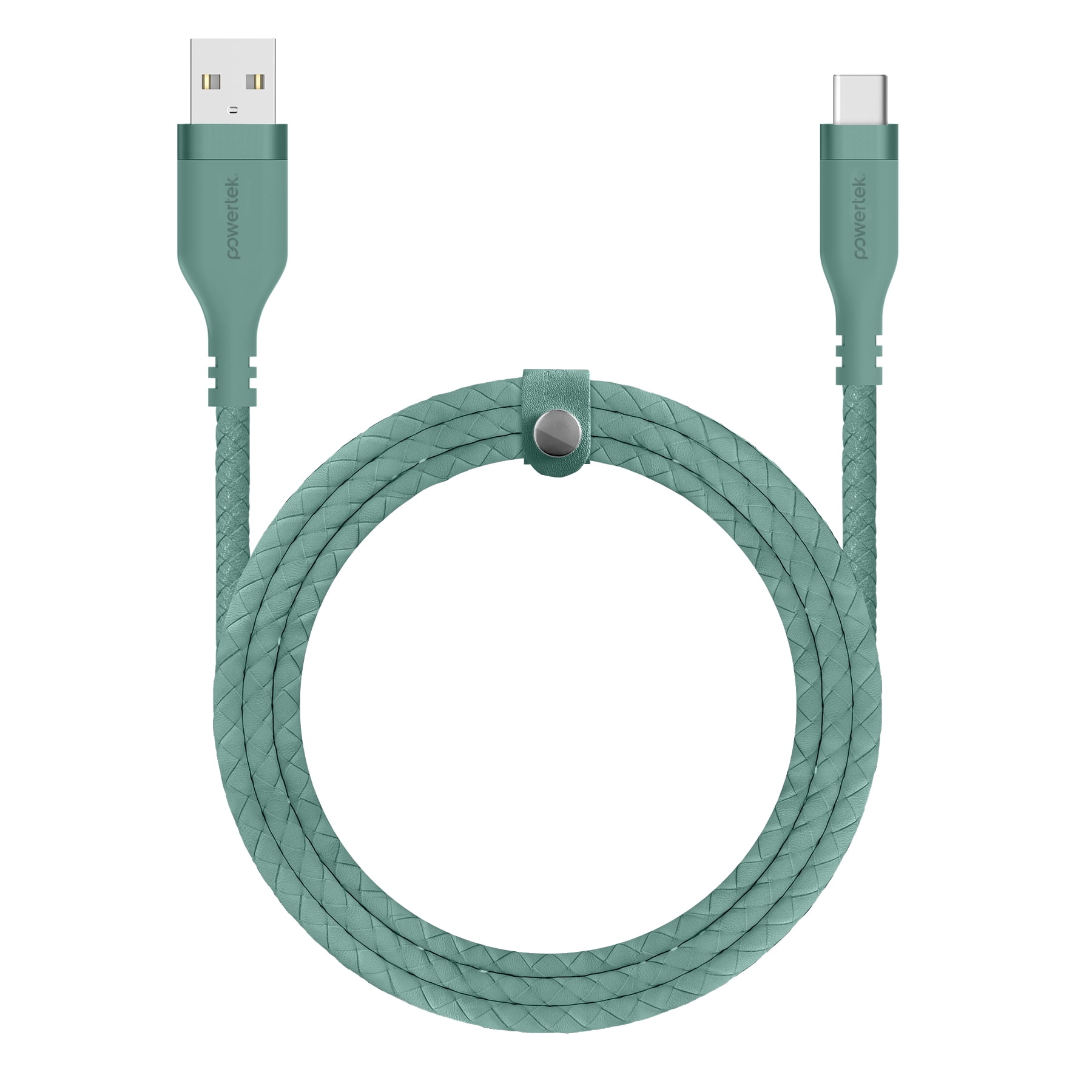 Liquipel Powertek USB-A to USB-C Woven Cable - Green
