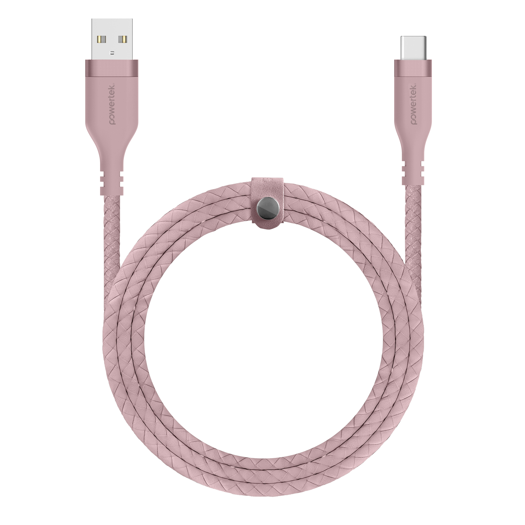 Liquipel Powertek USB-A to USB-C Woven Cable - Pink