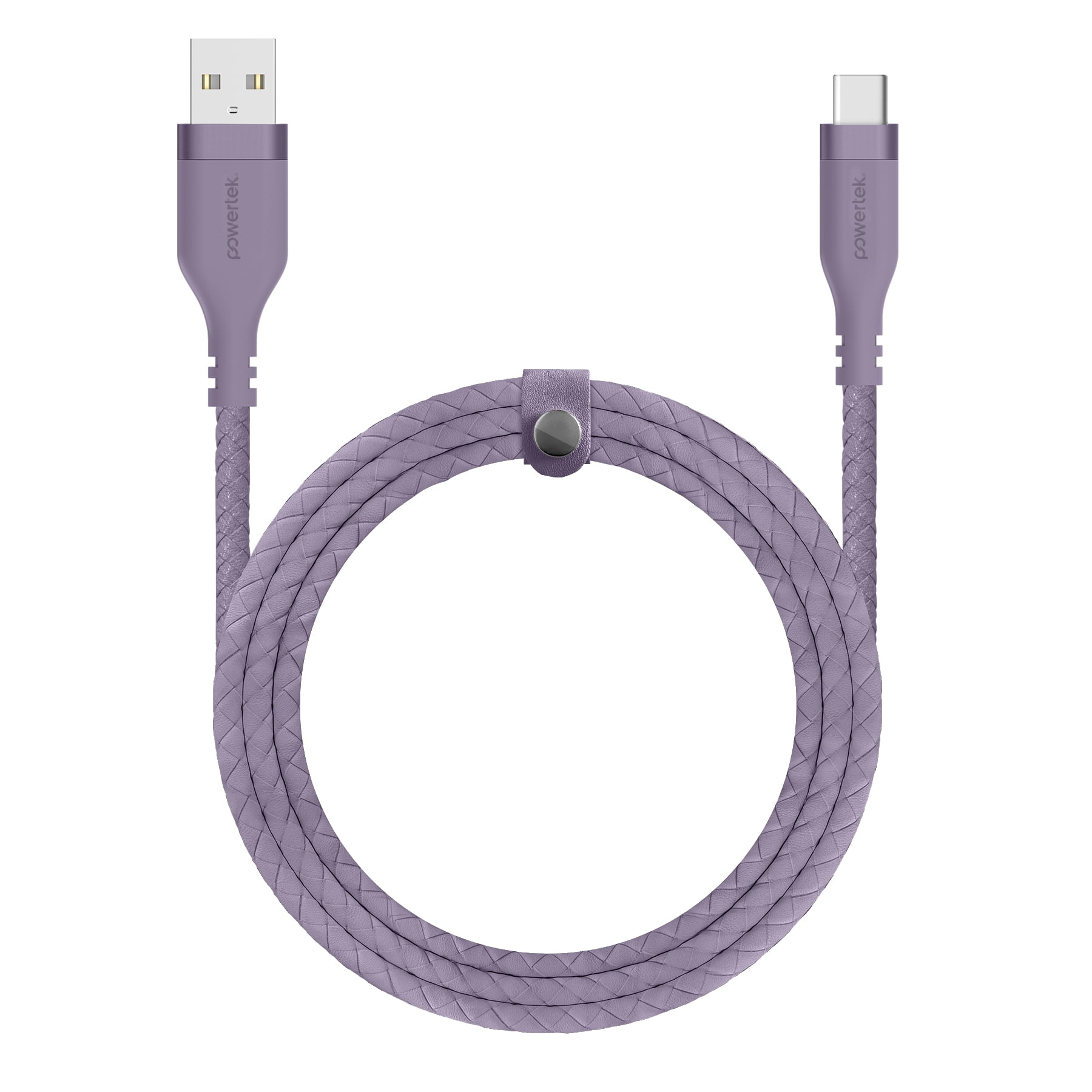 Liquipel Powertek USB-A to USB-C Woven Cable - Purple