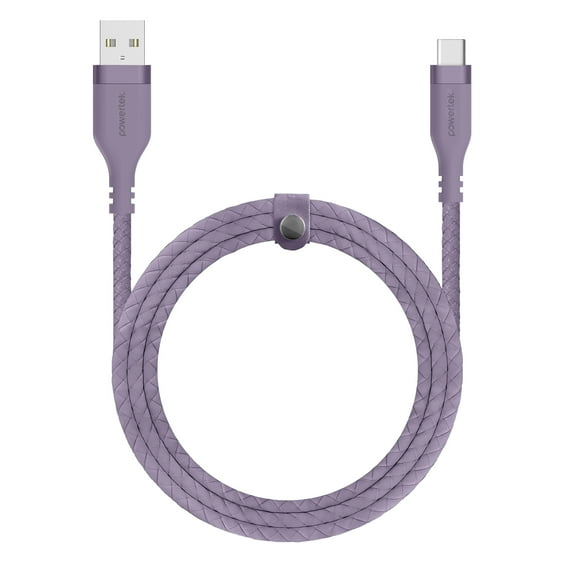 Liquipel Powertek USB-A to USB-C Woven Cable - Purple