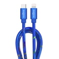 thumbnail image 1 of Liquipel Powertek USB C Lightning iPhone Charger Cable [MFI Certified], 6ft Fast Charging, Neon Party, 1 of 8