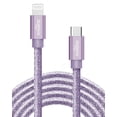 thumbnail image 1 of Liquipel Powertek USB C Lightning iPhone Charger Cable [MFI Certified], 6ft Fast Charging, Pastel Glitter, 1 of 7