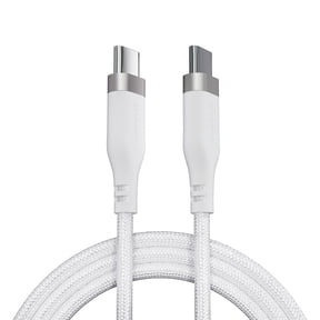 Liquipel Powertek USB C to USB C Fast Charger Cable, 6ft for Galaxy, Note, Tab, MacBook, Premium White