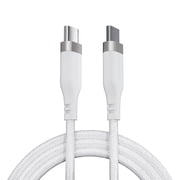 Liquipel Powertek USB C to USB C Fast Charger Cable, 6ft for Galaxy, Note, Tab, MacBook, Premium White
