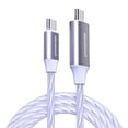 thumbnail image 1 of Powertek Light-Up USB-C to USB-C Fast Charging Cable, 60W, 5 ft, White, 1 of 7