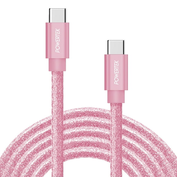 Liquipel Powertek USB-C to USB-C - Pink Glitter
