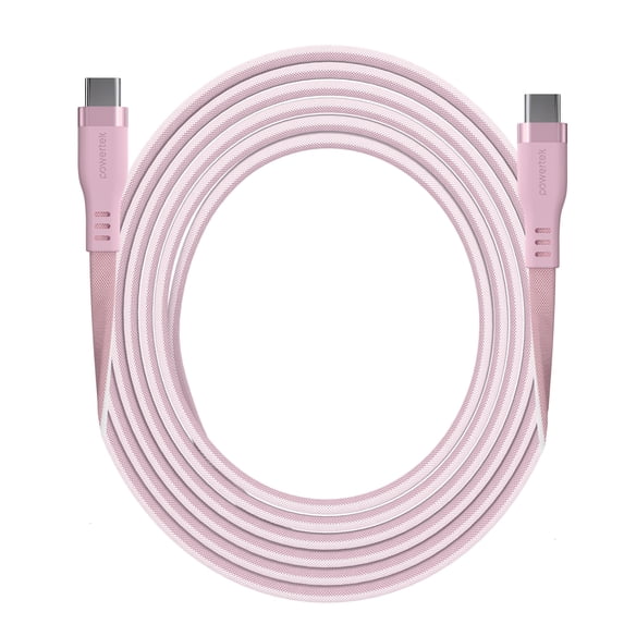 Powertek USB-C to USB-C Two-Tone Pastel Cable - Pink
