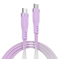 thumbnail image 1 of Powertek USB-C to USB-C Two-Tone Pastel Fast Charge Cable, 6 ft, Purple, 1 of 8